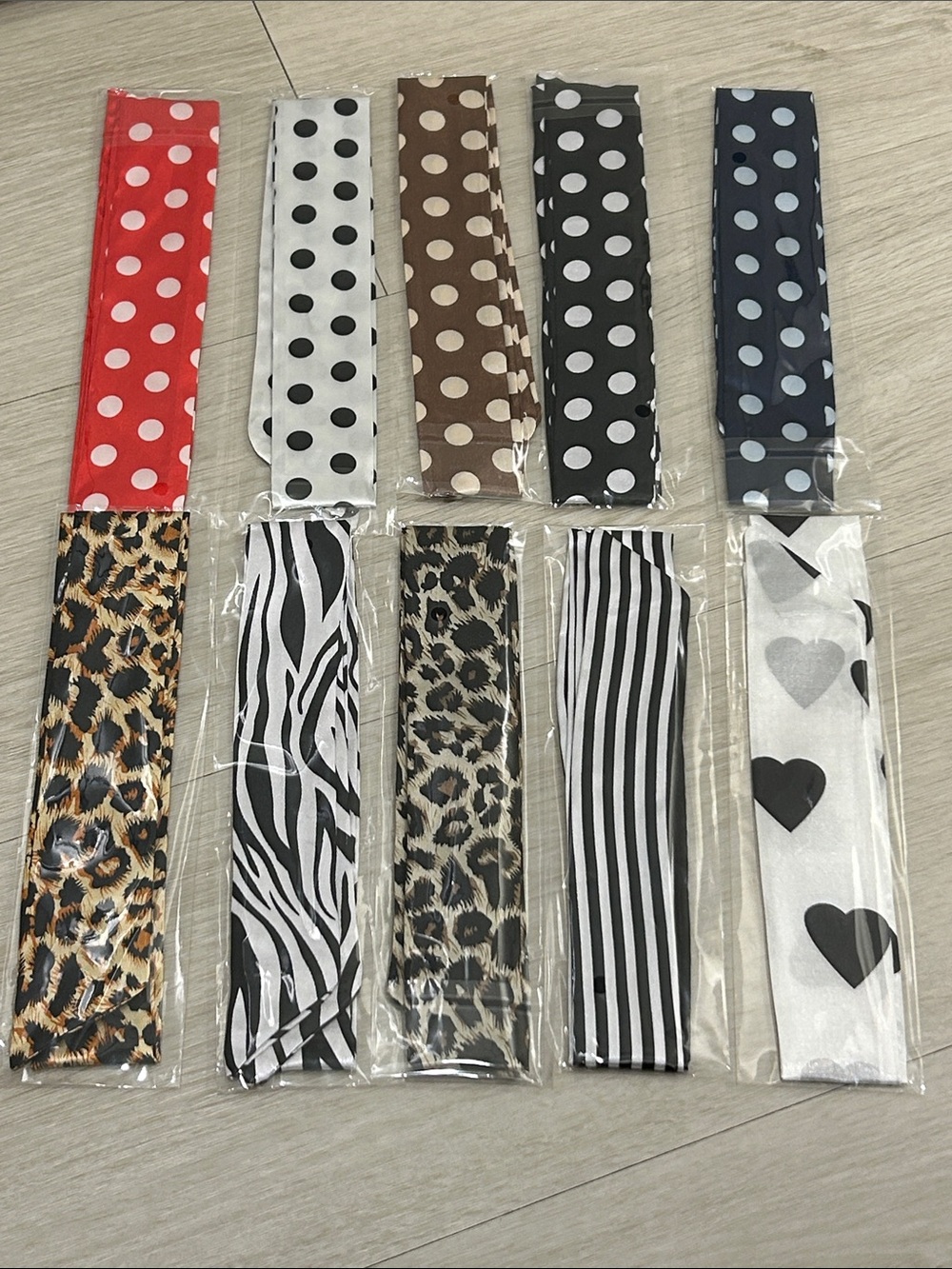Purse Satin Scarf Set of 10 #14—Various Patterns and Colors